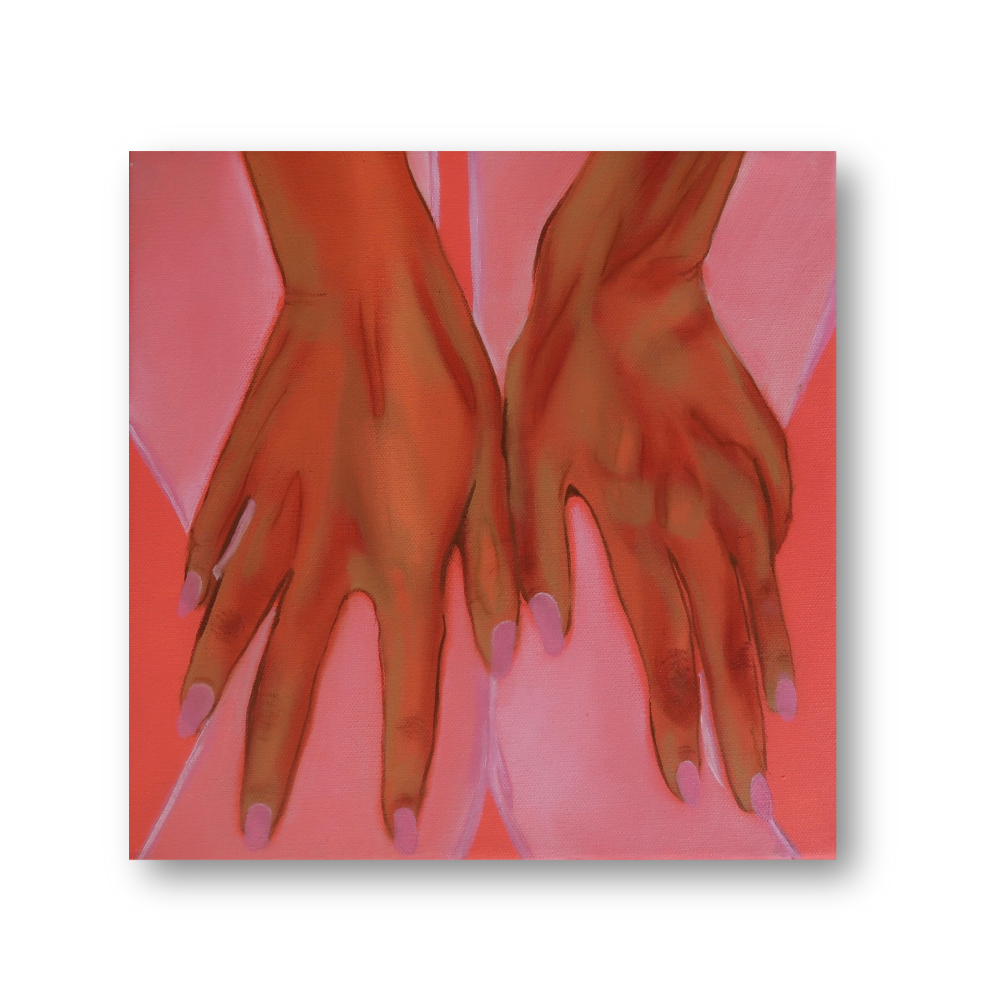 "HEART ON MY KNEES" Original Canvas