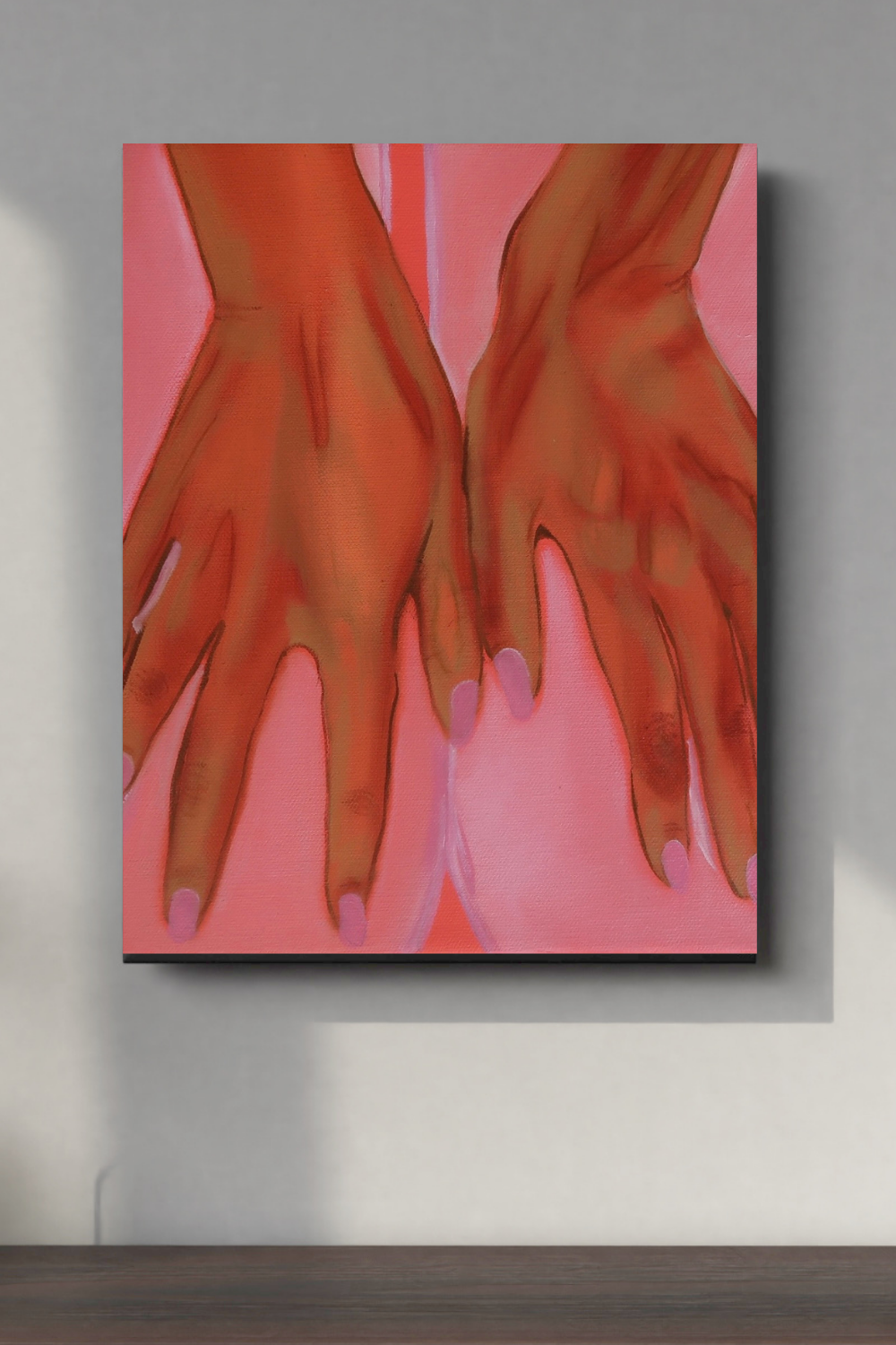 "HEART ON MY KNEES" Original Canvas